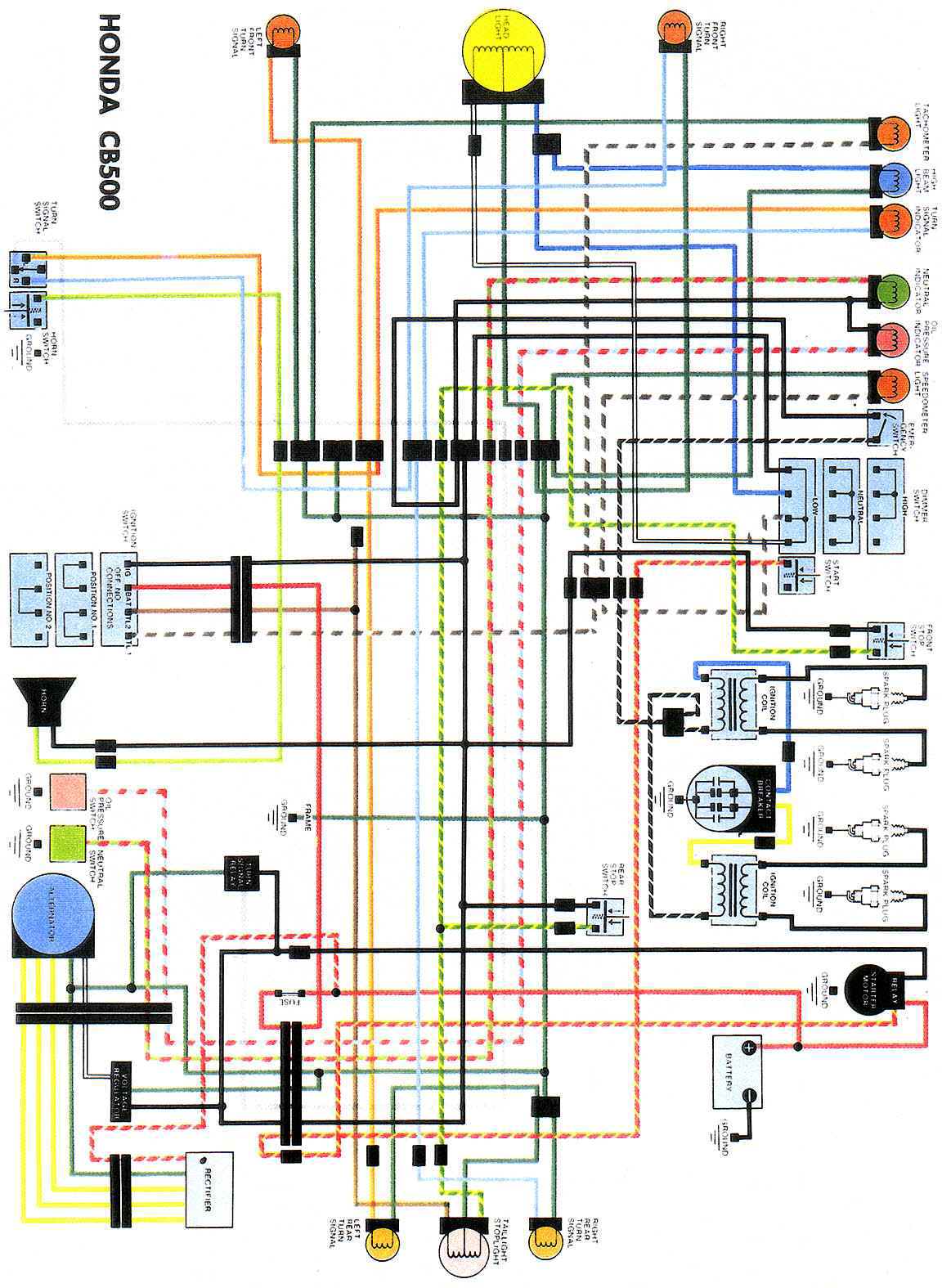 1972 Honda cb500 wiring diagram #2